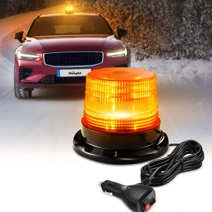 Nilight LED Strobe Light 40 LED Amber Warning safety Flash Beacon Lights 12V-24V with Magnetic and 16ft Straight Cord for Forklift Truck Tractor Golf