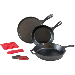 Lodge L6SPB41 Essential Skillet Set, 7-Piece, Black