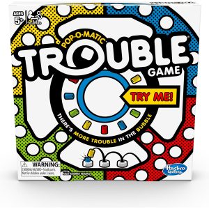 Hasbro Gaming Trouble Board Game for Kids Ages 5 and Up 2-4 Players (Packaging may vary)