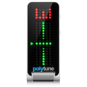 TC Electronic POLYTUNE CLIP Clip-On Tuner with Polyphonic, Strobe and Chromatic Modes and 108 LED Matrix Display for Ultimate Tuning Performance