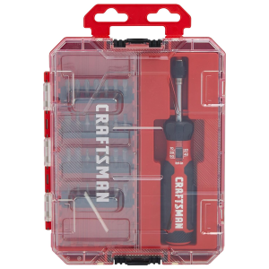 CRAFTSMAN Torque Screwdriver Set with Storage, 1" Phillips, Slotted, Hex, Torx and Square Screwdriving Bits, 29 Piece (CMHT68130)